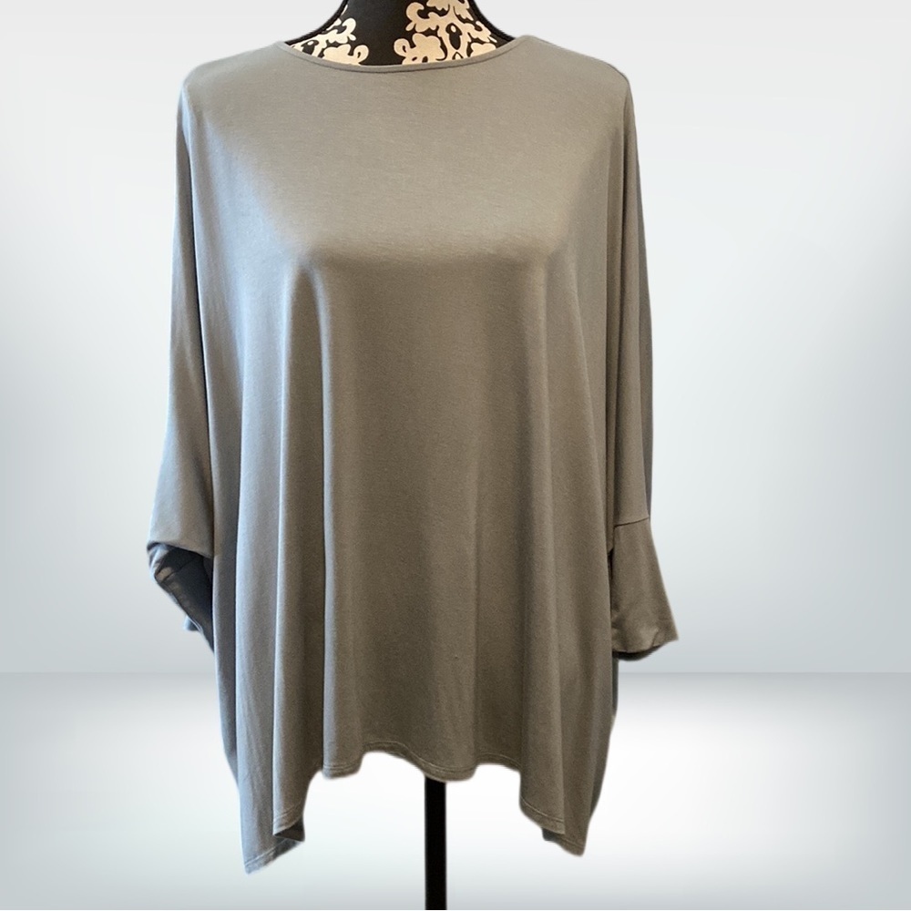 MarlaWynne Boxy Bateau Neck Top, Sea Mist, Small